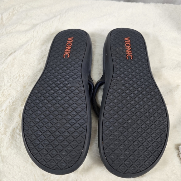 Vionic Navy Tide II Post Orthotic Sandals Size 9 - Picture 3 of 4